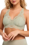 Fleur't Belle Époque Lace T-back Bralette In Fern