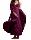 Fleur't Belle Epoque Lace T-back Gown In Dark Orchid In Multi