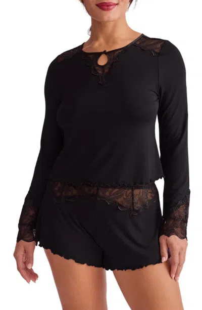 Fleur't Desire 2-piece Pajama Set In Black