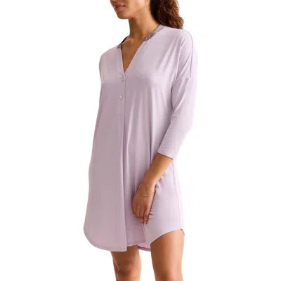 Fleur't Dolman Three Quarter Sleeve Nightshirt In Purple