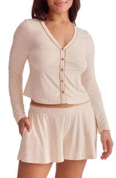 Fleur't Golden Hour Short Pajama Set In Neutral