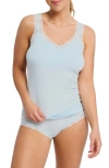 Fleur't Iconic Lace Trim Camisole With Shelf Bra In Lagoon Pointelle