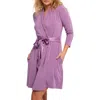 Fleur't Iconic Short Robe In Berry Glaze