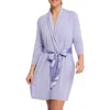 Fleur't Iconic Short Robe In Blue