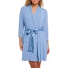 Fleur't Iconic Short Robe In Bluebell