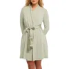 Fleur't Iconic Short Robe In Fern
