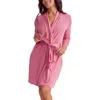 Fleur't Iconic Short Robe In Pink