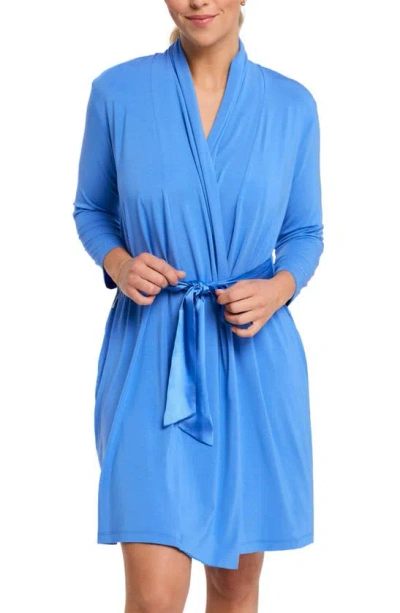 Fleur't Iconic Short Dressing Gown In Marina