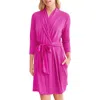 Fleur't Iconic Short Robe In Purple