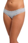 Fleur't Iconic Thong In Silver Lake Rib
