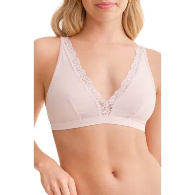 Fleur't Lace Trim Bralette In Neutral