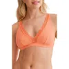 Fleur't Lace Trim Bralette In Pink
