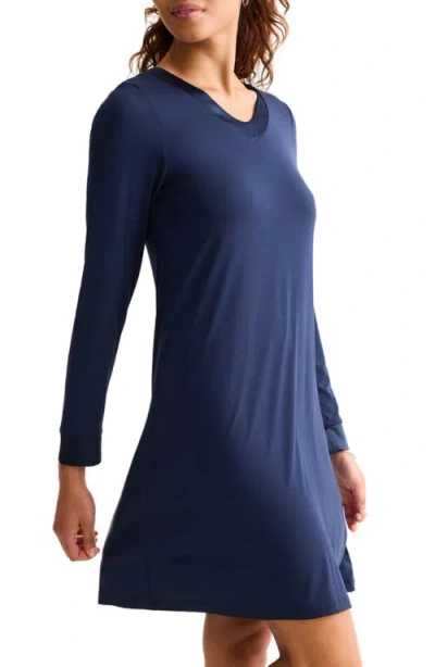 Fleur't Modest Night Shirt With Shelf Bra In Black