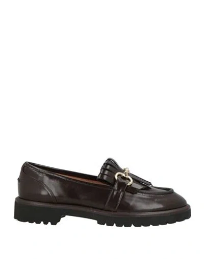 Fleury Woman Loafers Dark Brown Size 7.5 Textile Fibers