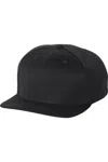 Flexfit 110 Flat Bill Snapback Cap In Black