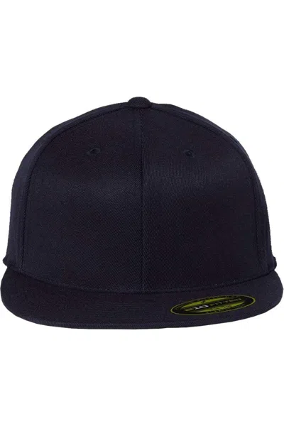 Flexfit 210 Flat Bill Cap In Black