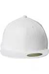 Flexfit 210 Flat Bill Cap In White