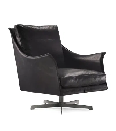 Flexform Boss Swivel Armchair In Black