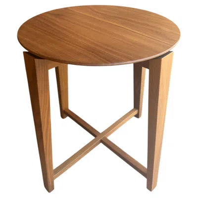 Pre-owned Flexform Tris Small Coffee Table Or Side Table, Walnut Wood In Brown