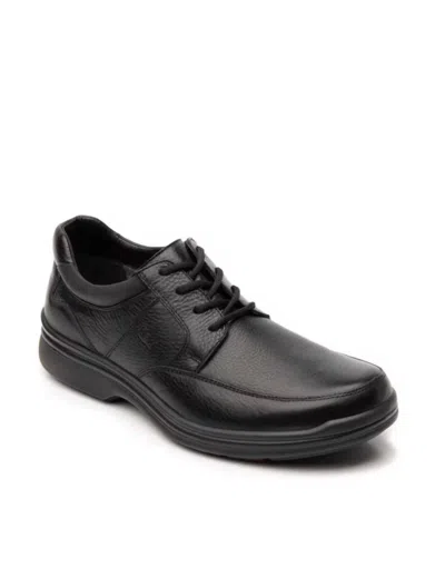 Flexi Men's Leather Oxford Shoe In Black