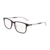 Flexon 11jz4bt0a Rectangular Brown Eyeglasses With Rubber-coated Temples In Brown