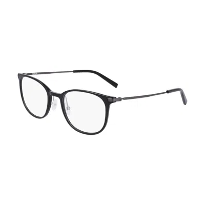Flexon Demo Oval Men's Eyeglasses  Ep8002 001 52 In Black