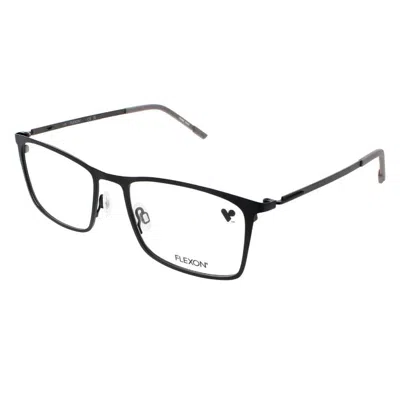 Flexon Demo Rectangular Men's Eyeglasses  E1144 002 54 In Black