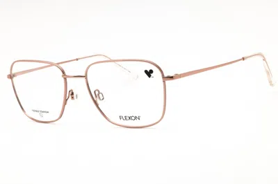 Flexon H6075 Metal Rectangular Eyeglasses In Rose Gold