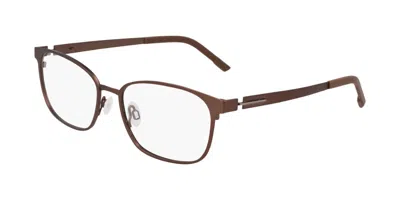 Flexon Flx1008mag-set 208 Men's Glasses Brown Size 56 - Free Lenses - Blue Light Block Available