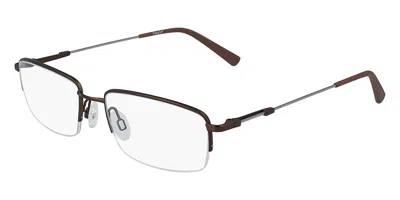 Flexon H6000 210 Men's Glasses Brown Size 55 - Free Lenses - Blue Light Block Available In Black