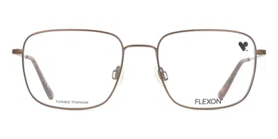 Flexon H6064 210 Men's Glasses Brown Size 53 - Free Lenses - Blue Light Block Available