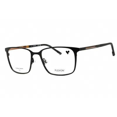 Flexon Men's Black Rectangular Eyeglass Frames E1159