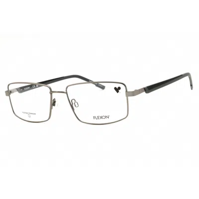 Flexon Men's Grey Rectangular Eyeglass Frames H6085