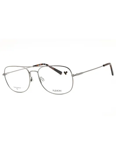 Flexon Men's Oval Metal Eyeglasses -  H6066 In Black