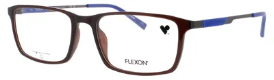 Flexon Optical Glasses Shiny Crystal Grey In Brown