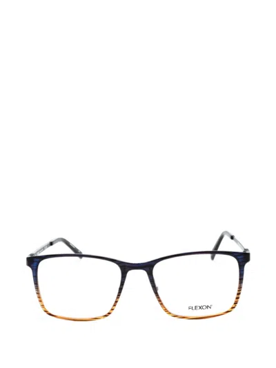 Flexon Rectangle-frame Glasses In 브라운