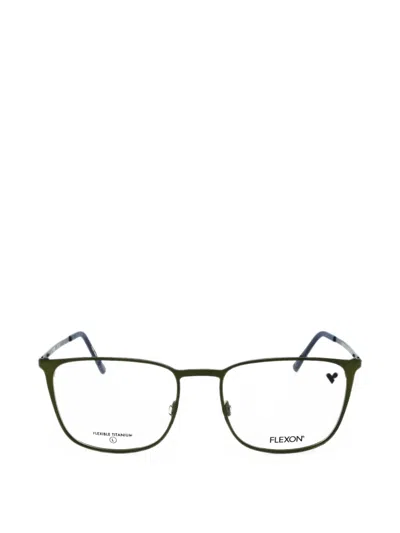 Flexon Rectangle-frame Glasses In Grey