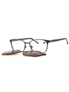 Flexon Rectangular Metal Eyeglasses For Men