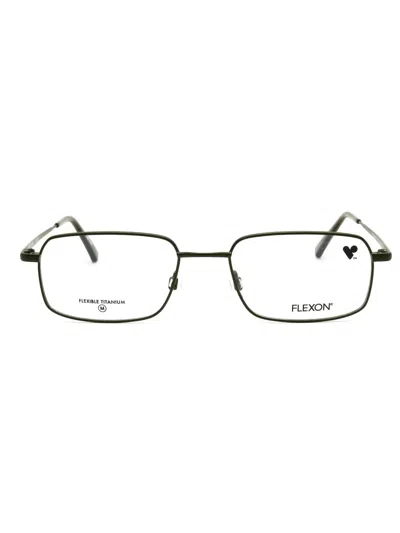 Flexon Rectangular Men's Eyeglasses -  H6074 Model In Red
