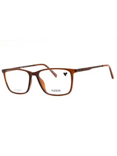 Flexon Rectangular Men's Eyeglasses - Modern Elegance In Black