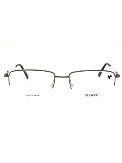 Flexon Rectangular Metal Eyeglasses For Men In Neutral