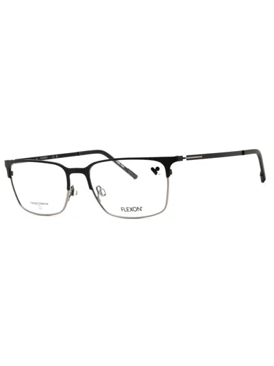 Flexon Rectangular Metal Eyeglasses For Men In Black