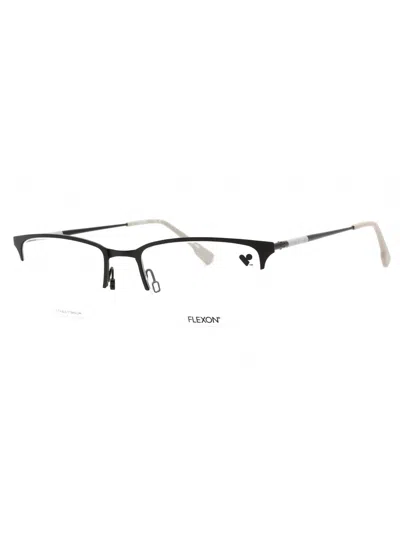 Flexon Sleek Rectangular Eyeglasses For Men In Black