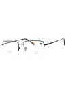 Flexon Sleek Rectangular Metal Eyeglasses For Men In Black