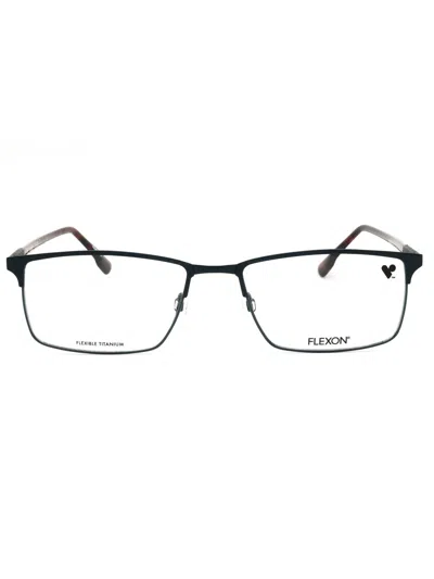 Flexon Stylish Rectangular Eyeglasses For Men In Black