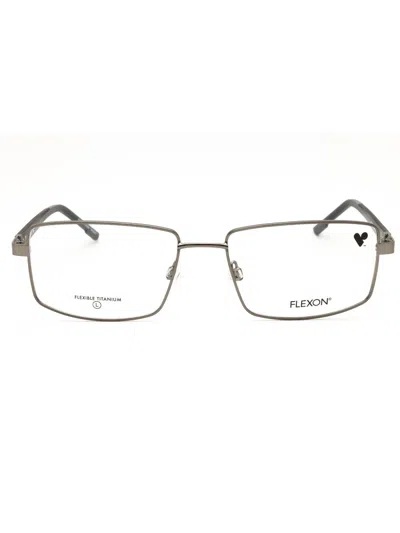 Flexon Stylish Rectangular Eyeglasses For Men In Gray