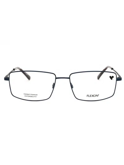 Flexon Titanium Rectangular Men's Eyeglasses In Red