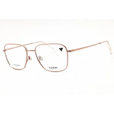 Flexon Unisex Rose Gold Tone Rectangular Eyeglass Frames H6075