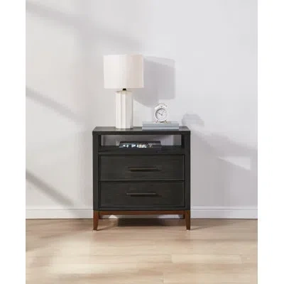 Flexsteel 2 - Drawer Solid Wood Nightstand In Black