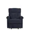 Flexsteel 34" Clint Power Gliding Recliner With Power Headrest Lumbar In Blue
